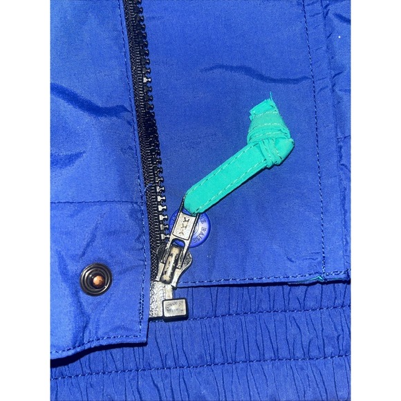 Vintage 90s Eddie Bauer Ultrex Snap Front Windbreaker Jacket Teal Blue Men's M - Picture 15 of 16